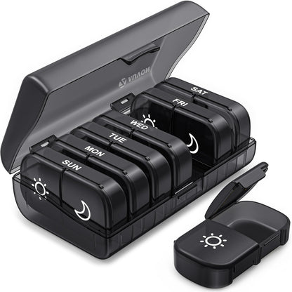 Weekly Pill Organizer – Dual AM/PM Design & BPA-Free
