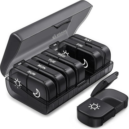 Weekly Pill Organizer – Dual AM/PM Design & BPA-Free