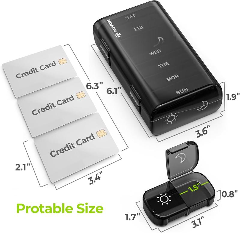 Weekly Pill Organizer – Dual AM/PM Design & BPA-Free
